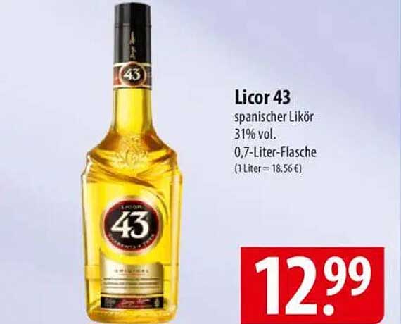 Licor 43 spanischer Likör 31% vol 0,7-Liter-Flasche