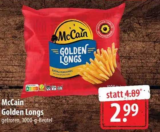 McCain Golden Longs gefroren, 1000-g-Beutel