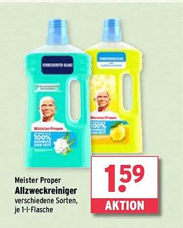 Meister Proper Allzweckreiniger verschiedene Sorten, je 1 l-Flasche