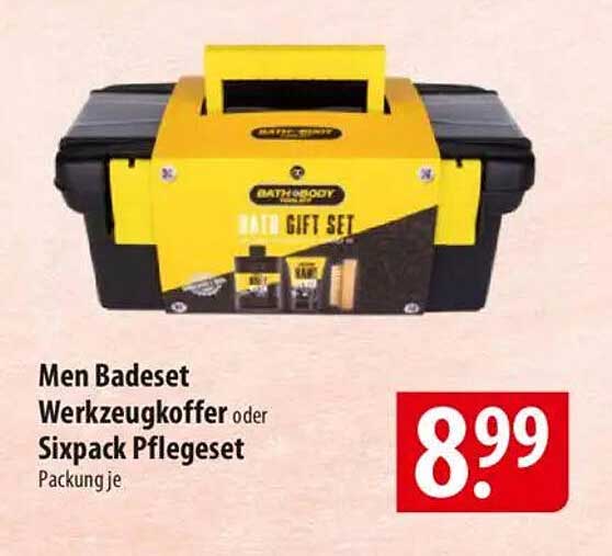 Men Badetset Werkzeugkoffer oder Sixpack Pflegeset