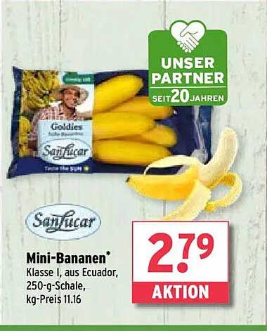 Mini-Bananen SanLucar 250-g-Schale