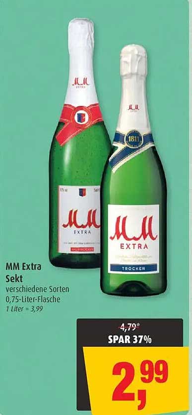 MM Extra Sekt - verschiedene Sorten, 0,75-Liter-Flasche