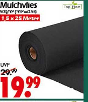 Mulchvlies 1,5 x 25 Meter von Top Flora