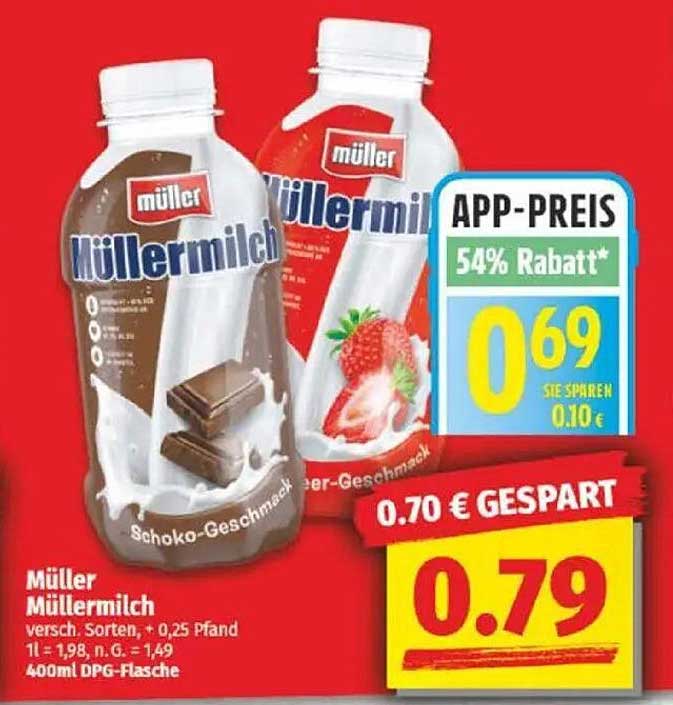Müller Müller Milch - verschiedene Sorten