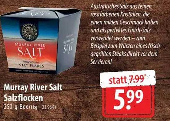 Murray River Salt Salzflocken 250-g-Box