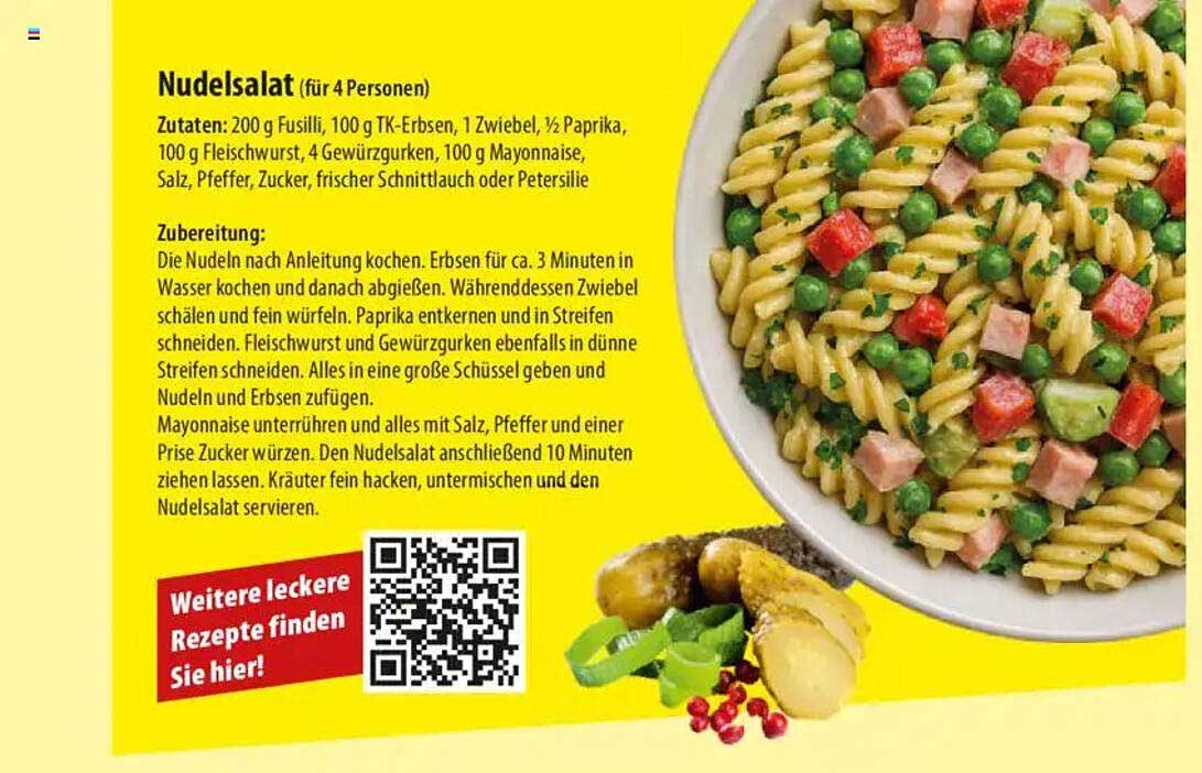 Nudelsalat (für 4 Personen)