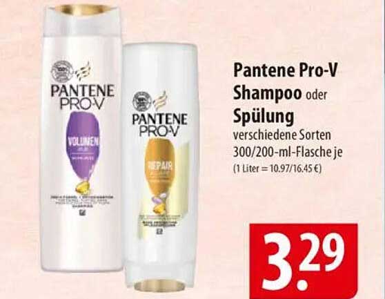 Pantene Pro-V Shampoo oder Spülung 300/200-ml-Flasche
