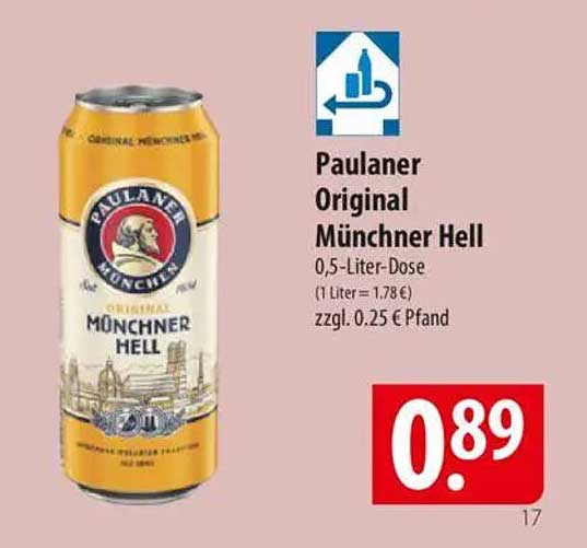 Paulaner Original Münchner Hell 0,5-Liter-Dose