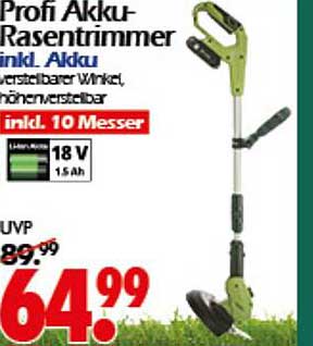 Profi Akku-Rasentrimmer inkl. Akku