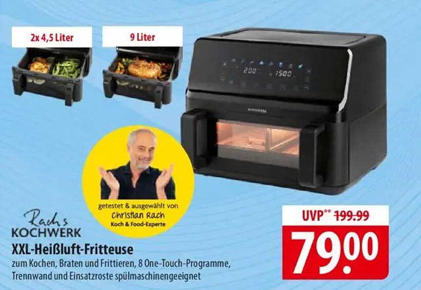 Rahs Kochwerk XXL-Heißluft-Fritteuse
