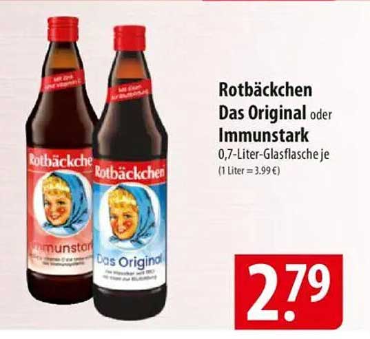 Rotkäppchen Das Original oder Immunstark 0,7-Liter-Glasflasche je