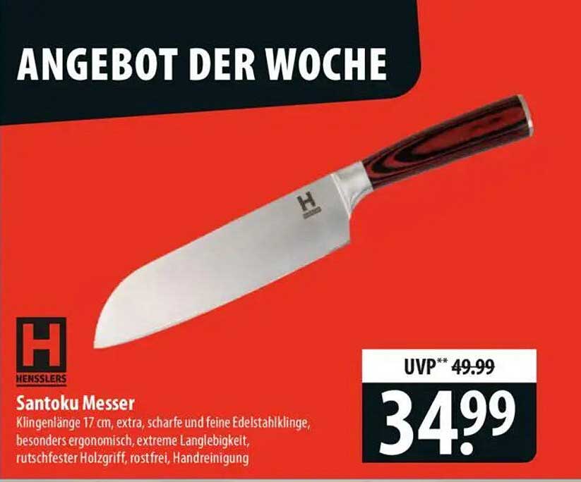 Santoku Messer von Hennsslers - Das perfekte Küchenwerkzeug