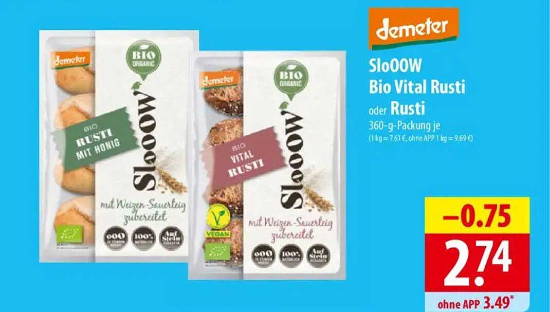 SloooW Bio Vital Rusti oder Rusti 360-g-Packung