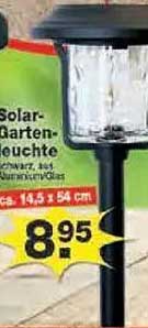 Solar-Gartenleuchte - Schwarz, mit Kunststofflampenschirm