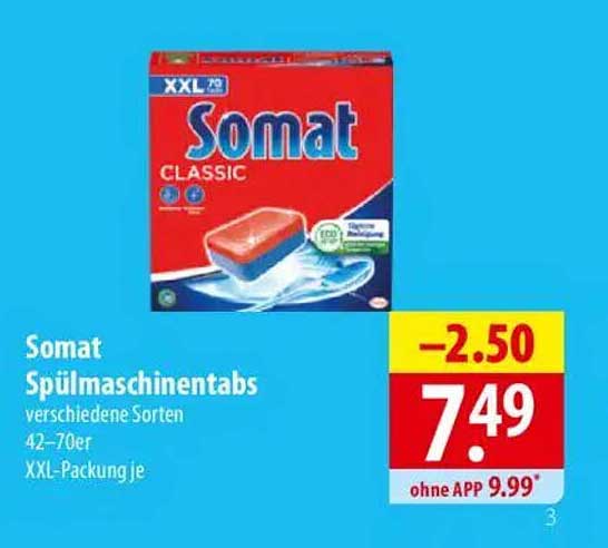 Somat Spülmaschinentabs 42–70er XXL-Packung