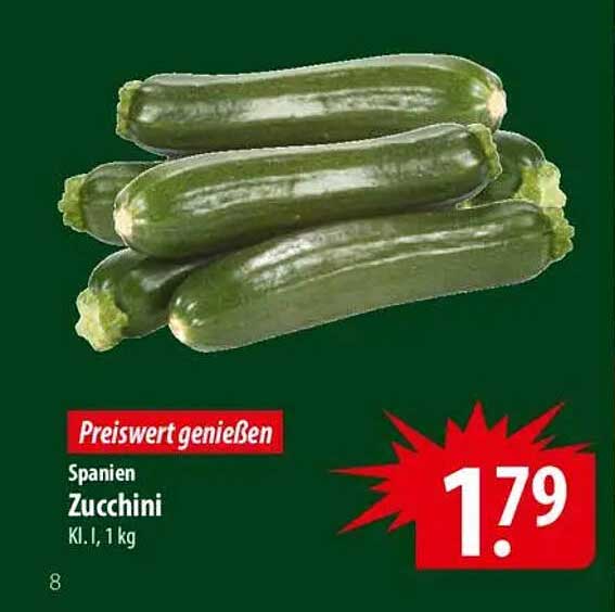 Spanien Zucchini Kl. I, 1 kg