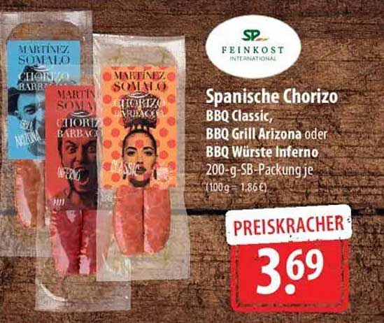Spanische Chorizo BBQ Classic, BBQ Grill Arizona oder BBQ Würste Inferno