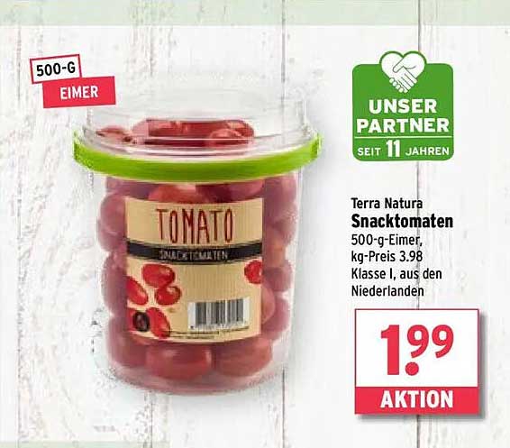 Terra Natura Snacktomaten 500-g-Eimer
