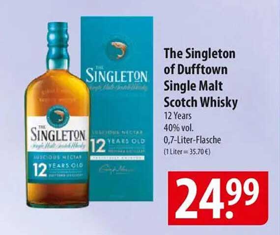 The Singleton of Dufftown Single Malt Scotch Whisky 12 Years - 0,7 Liter