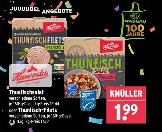 Thunfischsalat oder Thunfisch-Filets - verschiedene Sorten