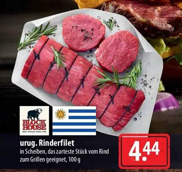 urug. Rinderfilet in Scheiben, das zarteste Stück vom Rind