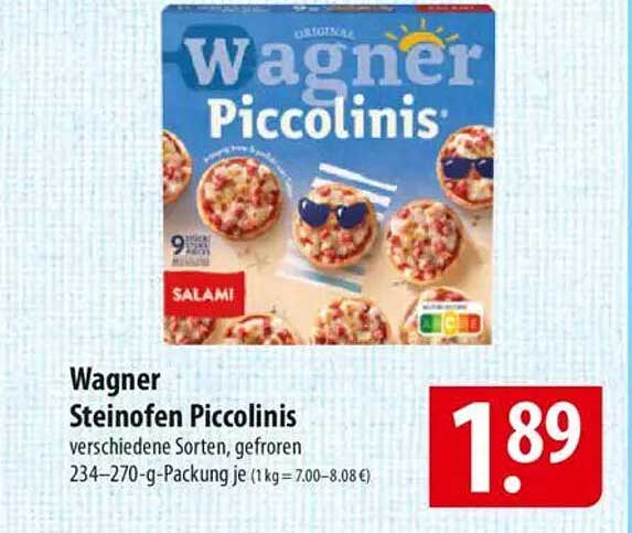 Wagner Steinofen Piccolinis - verschiedene Sorten, gefroren
