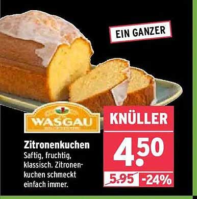 Wasgau Zitronenkuchen - Ein Klassiker für jede Gelegenheit