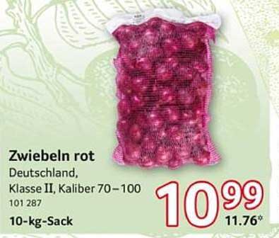 Zwiebeln rot - Deutschland, Klasse II, Kaliber 70-100