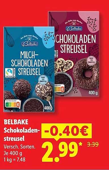 BELBAKE Schokoladenstreusel