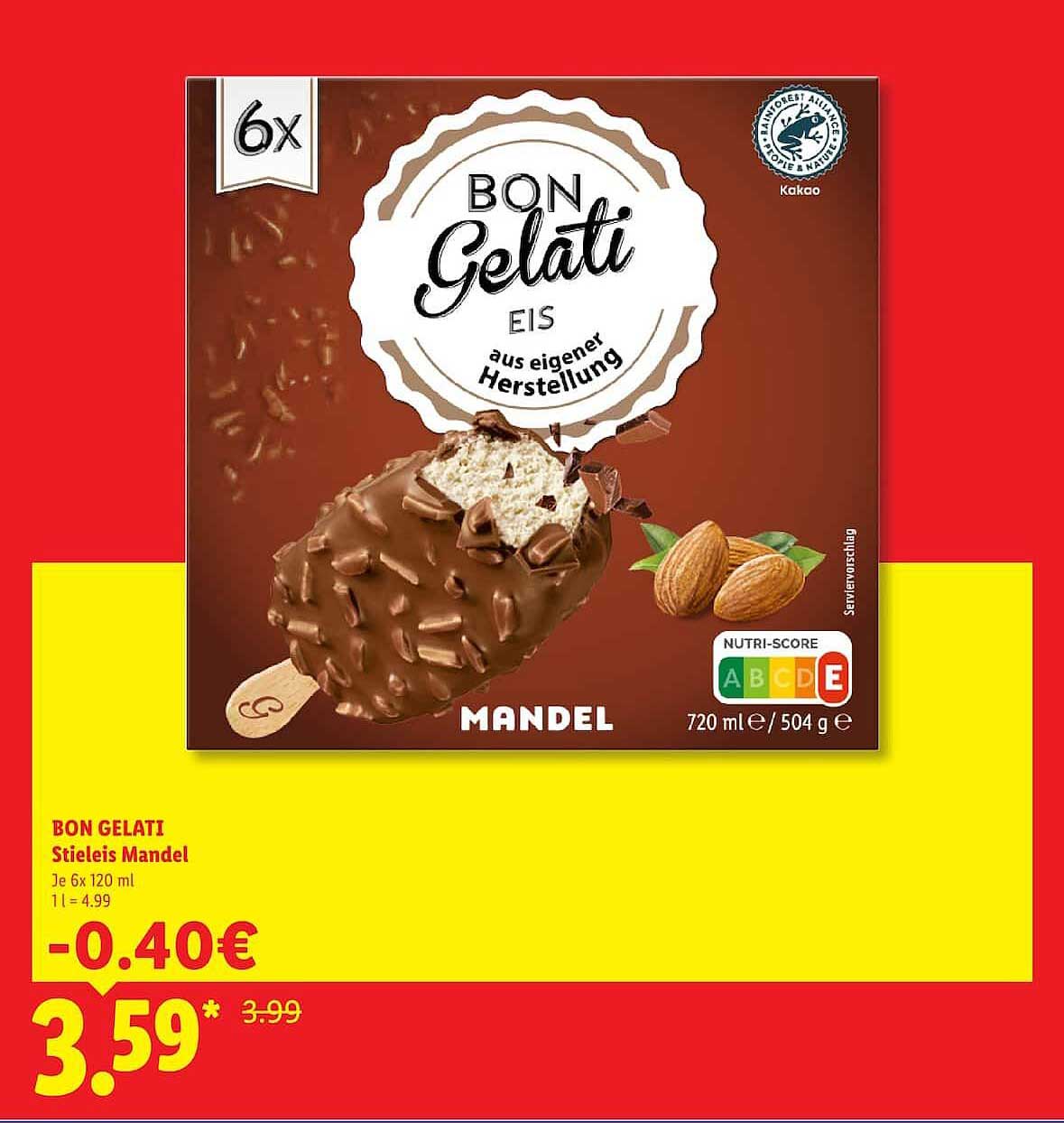 BON GELATI Stieleis Mandel