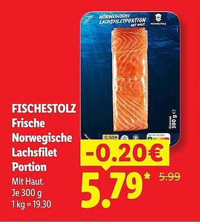 FISCHESTOLZ Frische Norwegische Lachsfilet Portion