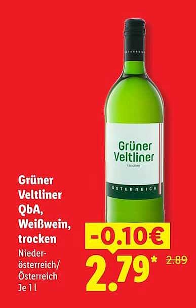 Grüner Veltliner QbA, Weißwein, trocken