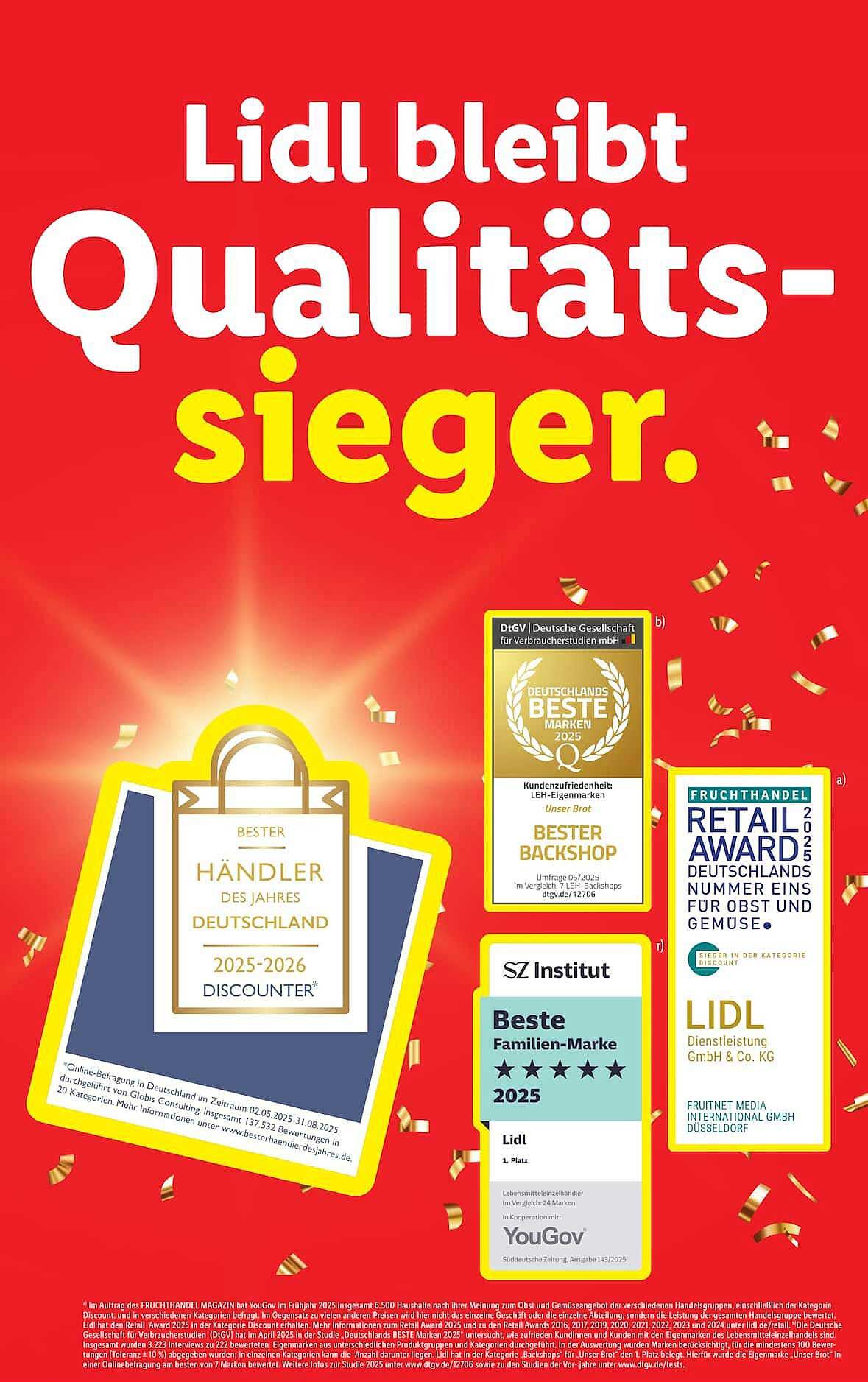Lidl bleibt Qualitäts-sieger.