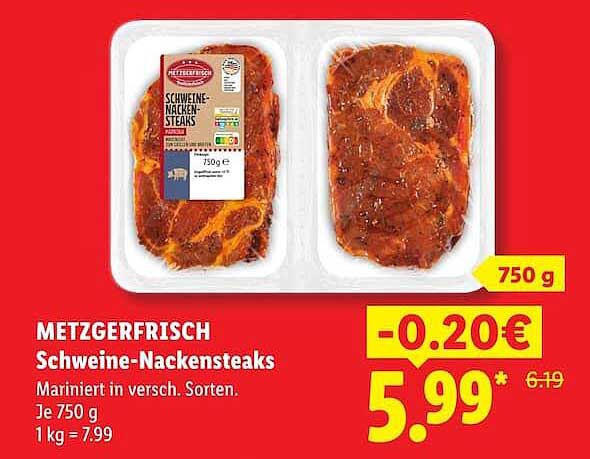 METZGERFRISCH Schweine-Nackensteaks