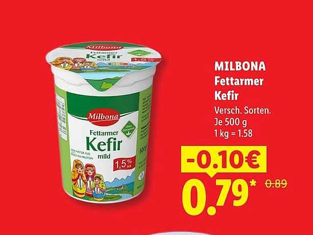 MILBONA Fettarmer Kefir