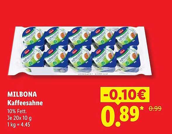 MILBONA Kaffeesahne