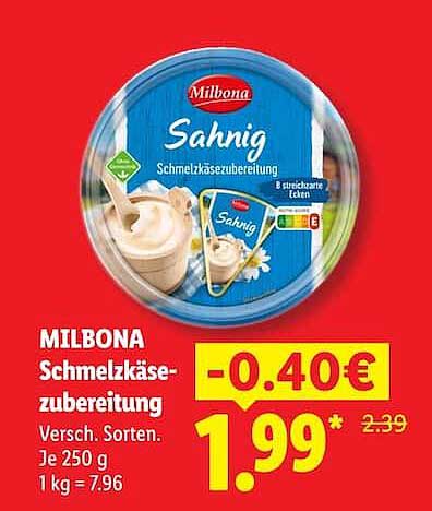 MILBONA Schmelzkäsezubereitung