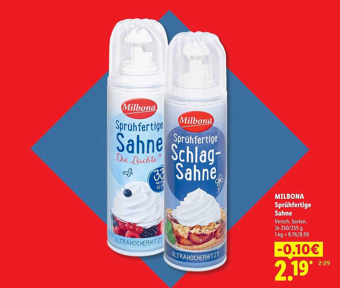 MILBONA Sprühfertige Sahne