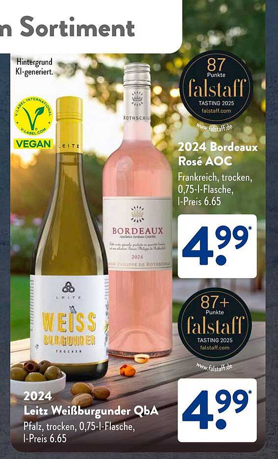 2024 Bordeaux Rosé AOC und Leitz Weißburgunder QbA - Qualitätsweine zum Sparpreis