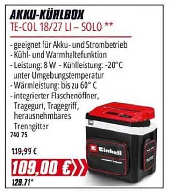 AKKU-KÜHLBOX TE-COL 18/27 LI – SOLO