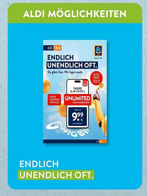 Aldi Talk Unlimited – Jetzt endlich unendlich oft!