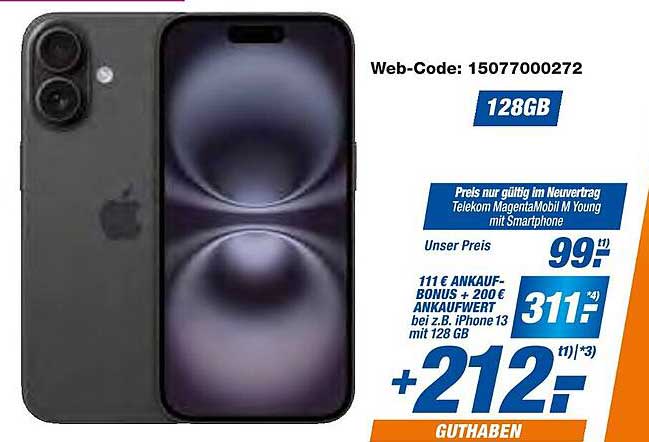 Apple iPhone 13 – 128GB für nur 99 €