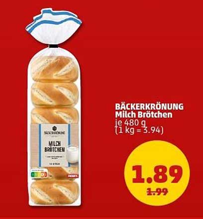 BÄCKERKRÖNUNG Milch Brötchen je 480 g