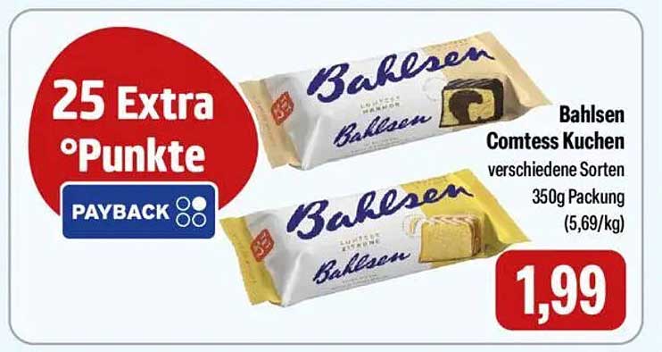 Bahlsen Comtess Kuchen verschiedene Sorten 350g Packung