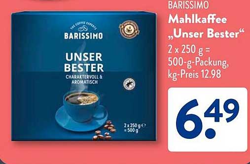 BARISSIMO Mahlkaffee „Unser Bester“ 500 g