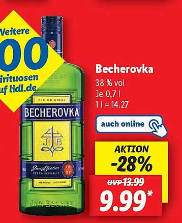 Becherovka 0,7l - Jetzt zum Sonderpreis!