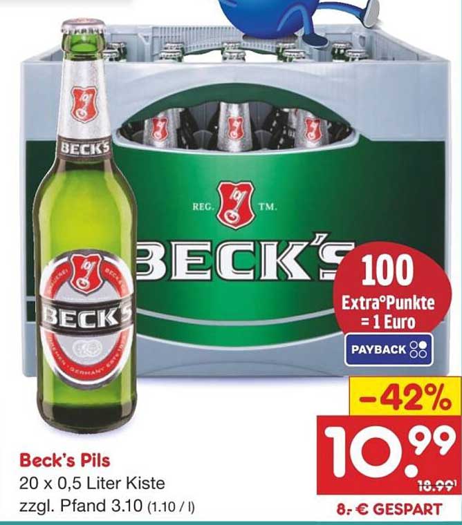 Beck's Pils 20 x 0,5 Liter Kiste