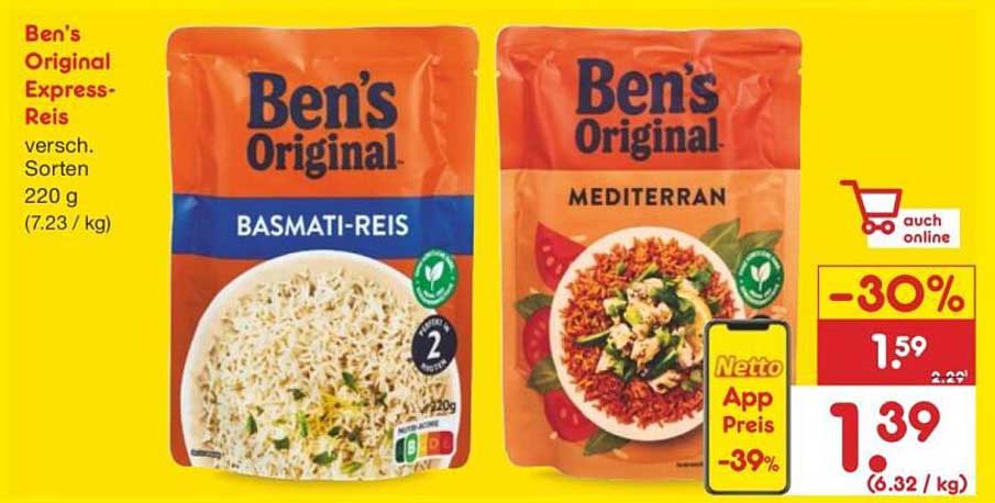 Ben's Original Express-Reis - Basmati und Mediterran 220 g
