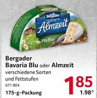 Bergader Bavaria Blu oder Almzeit - verschiedene Sorten und Fettstufen