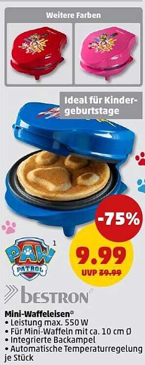 Bestron Mini-Waffeleisen PAW Patrol